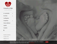 Tablet Screenshot of corazonyvida.org